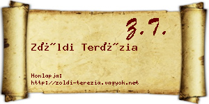Zöldi Terézia névjegykártya