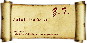 Zöldi Terézia névjegykártya